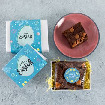 Easter Gluten Free Salted Caramel Brownie Gift, 2 of 2