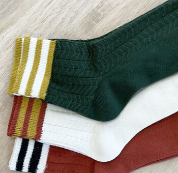 Pack Of Three Varsity Style Solesmith Socks, 3 of 6