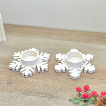 Christmas Snowflake Candle Holder And Tealight Holder, 8 of 9