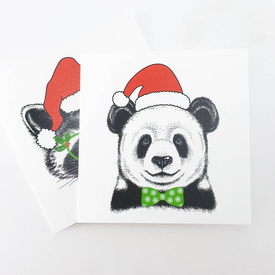 funny animal christmas card panda by of life & lemons ...