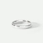 Classic 18ct White Gold D Shape Wedding Band Ring 3mm, thumbnail 1 of 5