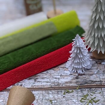Crepe Paper Christmas Trees Craft Kit, 8 of 9