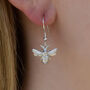 Sterling Silver Bumble Bee Earrings, thumbnail 2 of 5