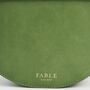 Green Fawn And Snail Embroidered Top Handle Saddle Bag, thumbnail 6 of 9