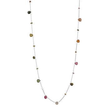 Sterling Silver Fine Tourmaline Long Necklace, 10 of 11