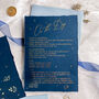 Navy And Gold Celestial Wedding Invitation, thumbnail 3 of 8