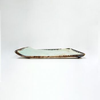 Curved Serving Platter Handmade Porcelain Tableware, 4 of 10