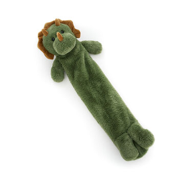 Extra Long Plush Hot Water Bottle 72cm Triceratops, 2 of 3