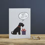 Black Schnauzer Father's Day Card, thumbnail 2 of 2