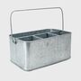 Galvanised Zinc Display Caddy Two Sizes, thumbnail 7 of 8
