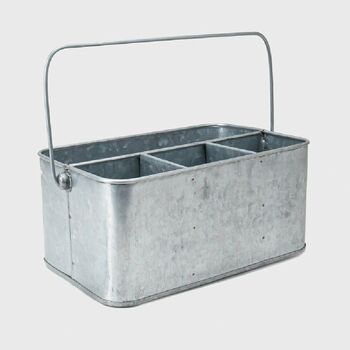 Galvanised Zinc Display Caddy Two Sizes, 7 of 8