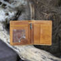 Men's Compact Tan Leather Trifold Wallet Rfid, thumbnail 3 of 8