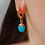 Turquoise Hoop Earrings And Necklace, thumbnail 3 of 11