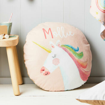 Children's Watercolour Unicorn Nursery Cushion, 2 of 3