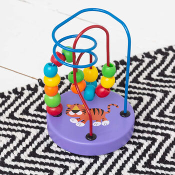 Personalised Wooden Safari Mini Beaded Puzzle Toy, 9 of 12