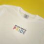 All You Need Is Pride Embroidered Slogan T Shirt, thumbnail 3 of 4