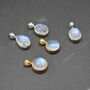 Moonstone Pendant: Sterling Silver, June Birthstone, thumbnail 4 of 5
