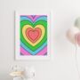 Colourful Heart Wall Art, thumbnail 2 of 4