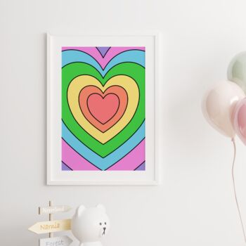 Colourful Heart Wall Art, 2 of 4