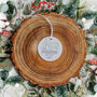 Personalised First Christmas As A Family Of Three Bauble, thumbnail 3 of 4