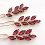 Wine Red Hair Pins, thumbnail 5 of 5