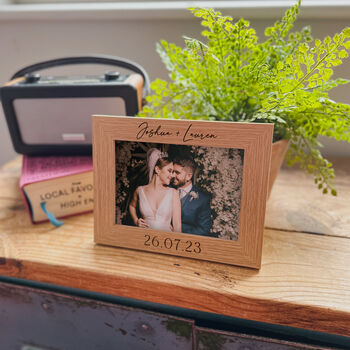 Personalised Wedding Couples Picture Frame, 5 of 6