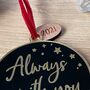 Always With You Enamel Christmas Tree Decoration, thumbnail 4 of 5