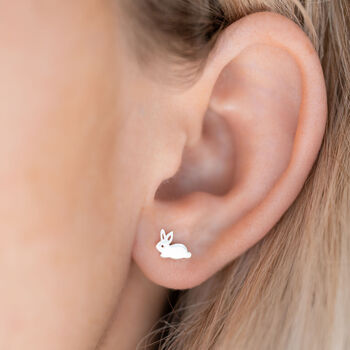 Little Bunny Sterling Silver Earrings, 2 of 7