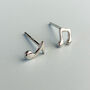 Sterling Silver Tiny Music Note Stud Earrings, thumbnail 3 of 5