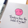 'Bottom Of My Heart' Funny Thank You Card, thumbnail 2 of 3