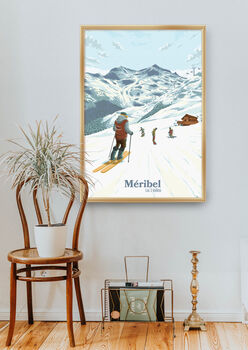 Meribel Ski Resort France Travel Poster Art Print, 5 of 8