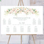 Pink Floral Wedding Seating Chart, thumbnail 1 of 5
