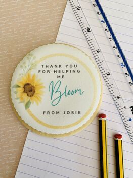 Large Personalised Thank You Teacher Biscuit Gift, 2 of 9