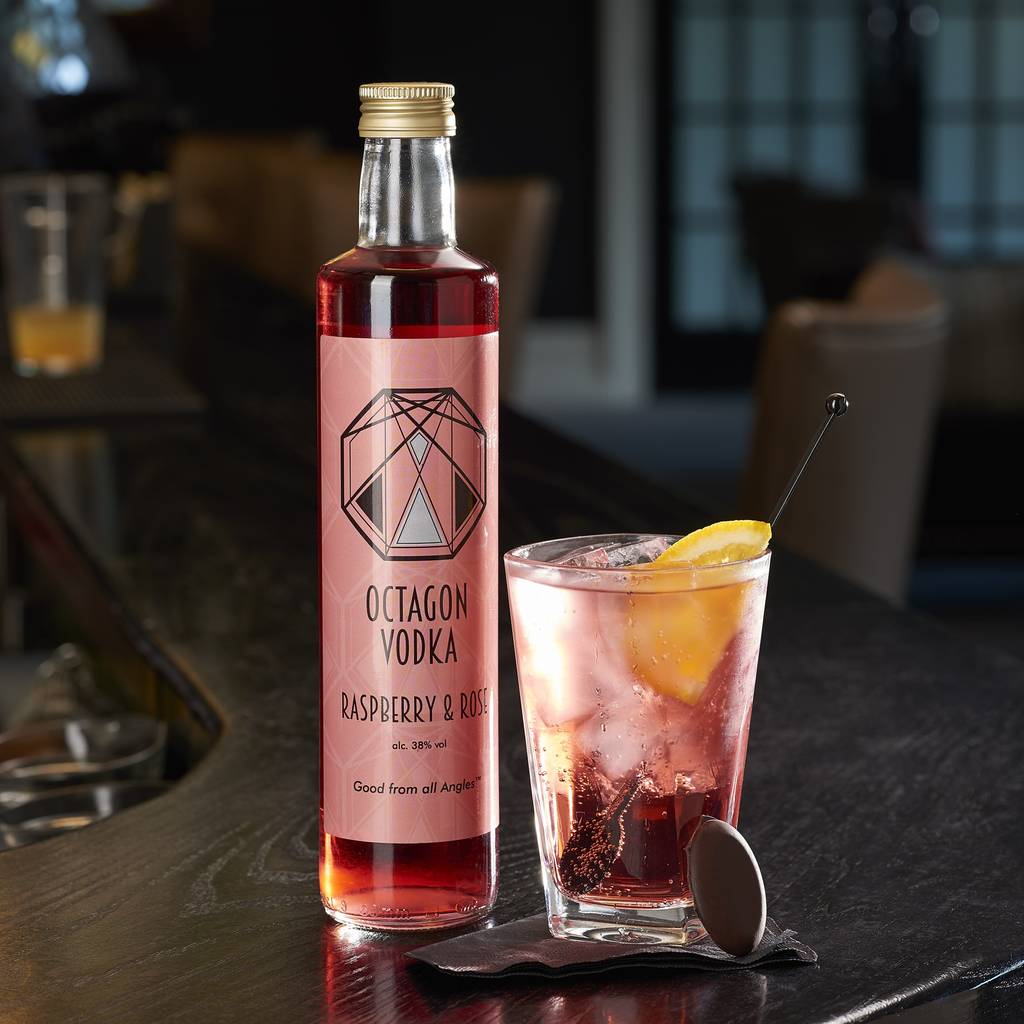 Raspberry And Rose Vodka By The Ely Gin Company