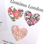 Liberty Print Iron On Applique Hearts/Stars Gift Sets, thumbnail 2 of 6