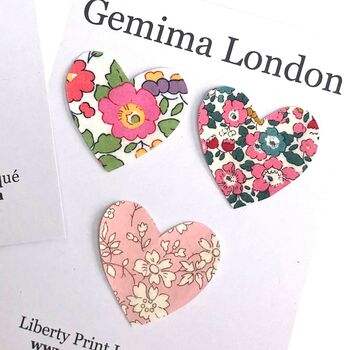 Liberty Print Iron On Applique Hearts/Stars Gift Sets, 2 of 6