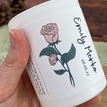 Personalised Birth Flower Candle Gift, 3 of 12