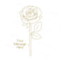 Personalised Rose Flower Birthday Gold Foil Card, thumbnail 2 of 8