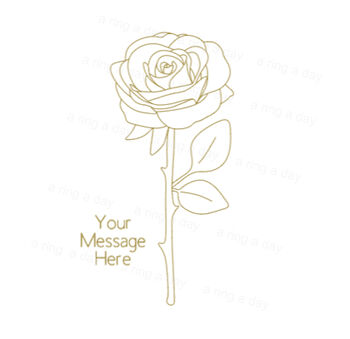 Personalised Rose Flower Birthday Gold Foil Card, 2 of 8