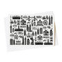 London Black And White Illustrated Greeting Card, thumbnail 3 of 6