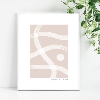 Personalised Neutral Abstract Art Print, 2 of 3