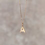 Art Deco Initial Necklace In Silver, Gold Or Rose Gold Colour, thumbnail 7 of 12