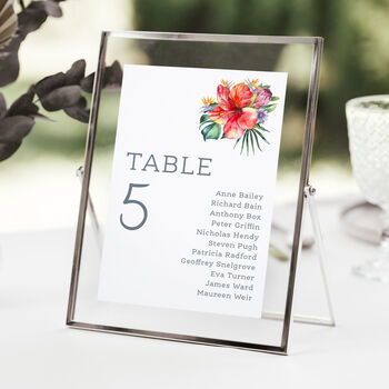 Wedding Seating Plan Cards Tropical, 3 of 6