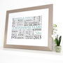 Personalised Silver Anniversary Word Art, thumbnail 1 of 11