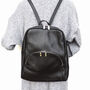 Black Leather Rucksack, thumbnail 1 of 9