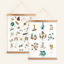 Alphabet And Numbers Educational Nursery Wall Art Set, thumbnail 1 of 9
