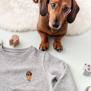 Children's Bespoke Pet Portrait Organic Sweatshirt, 2 of 6