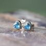 September Birthstone Earrings Sapphire, thumbnail 2 of 3