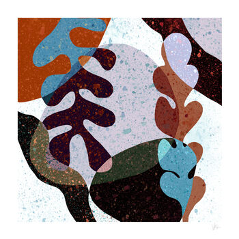 Terrazzo Abstract Seaweed Square Art Print, 2 of 6