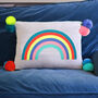 Embroidered Rainbow Cushion, thumbnail 3 of 3